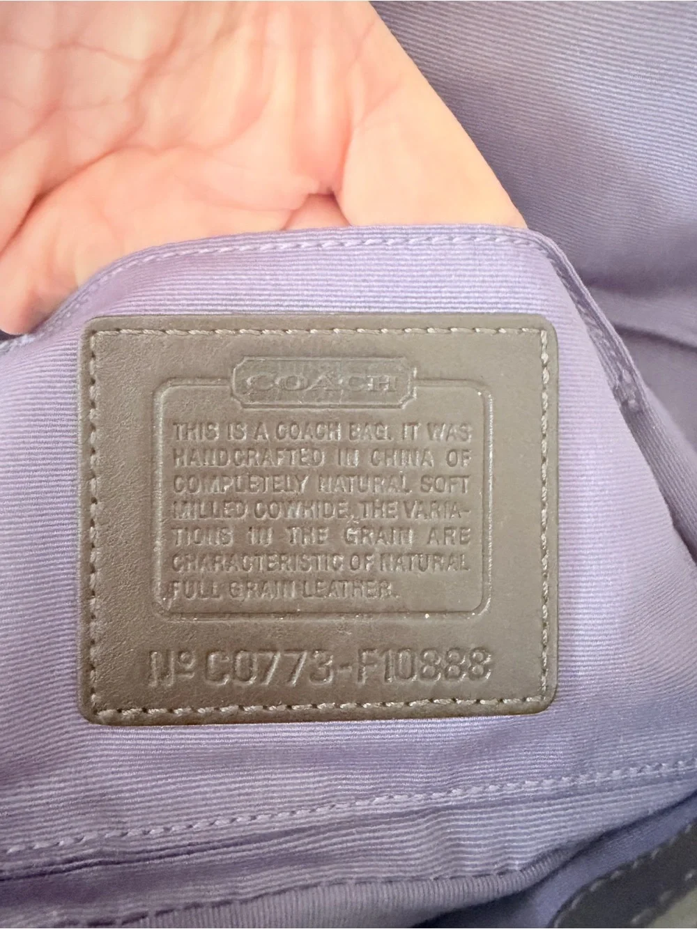 Coach Dark Brown Pebbled Leather Crossbody